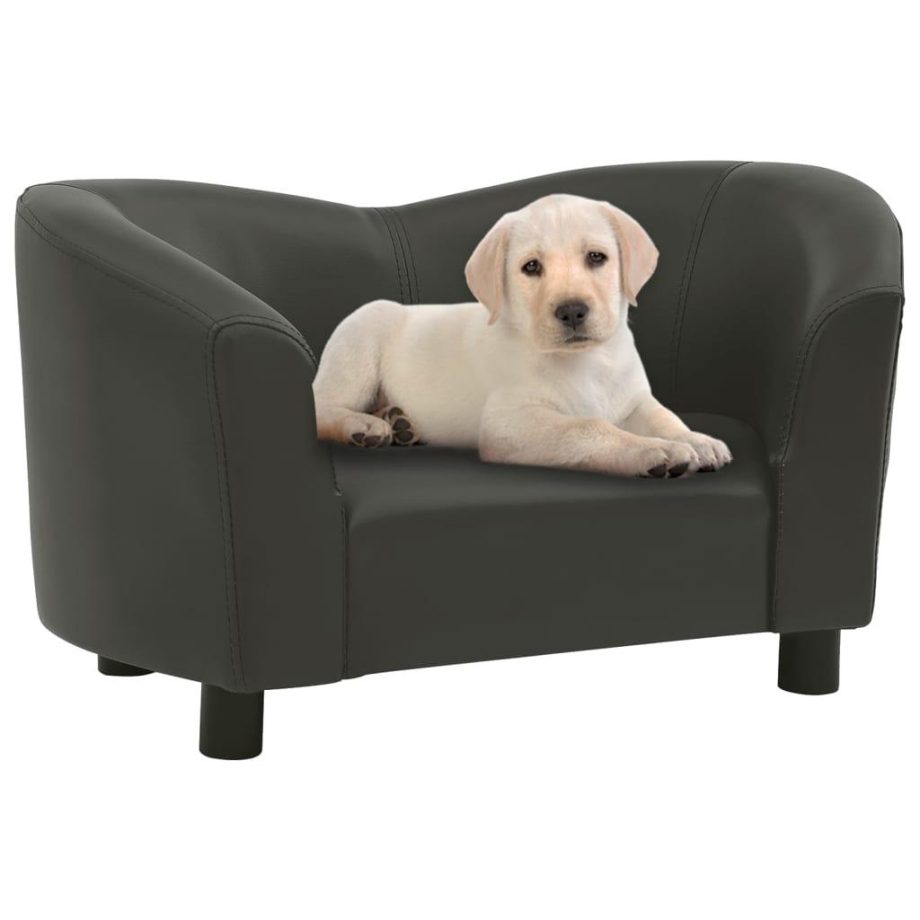 Dog Sofa Dark Gray - Faux Leather