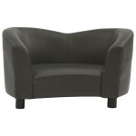 Dog Sofa Dark Gray - Faux Leather