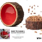 Farmhouse Wood Dog Bowl
